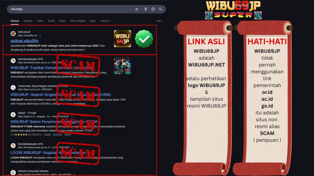 WASPADA SITUS SCAM MENGATSANAMAKAN WIBU69JP